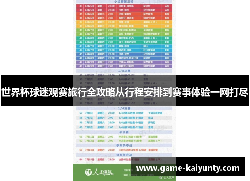 世界杯球迷观赛旅行全攻略从行程安排到赛事体验一网打尽